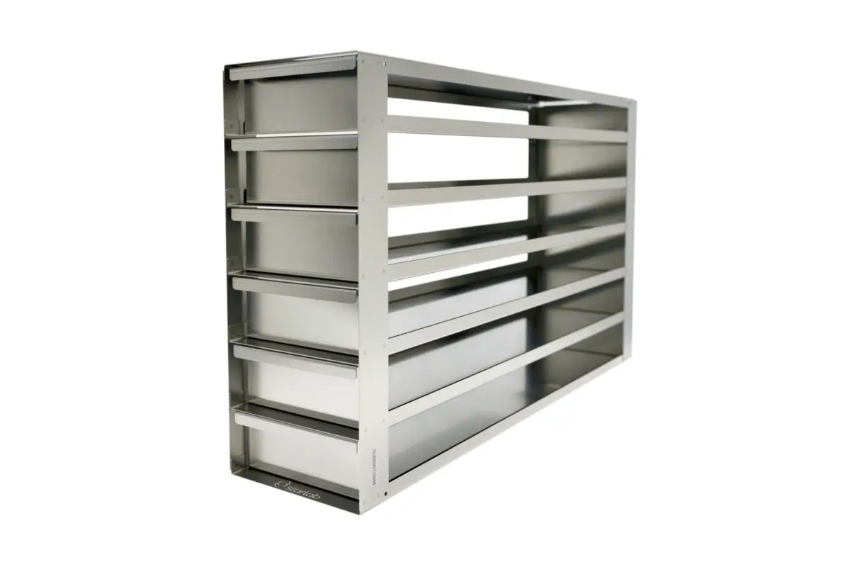 24 Place freezer Racks with pull out shelves (4 x 6), new superior quality