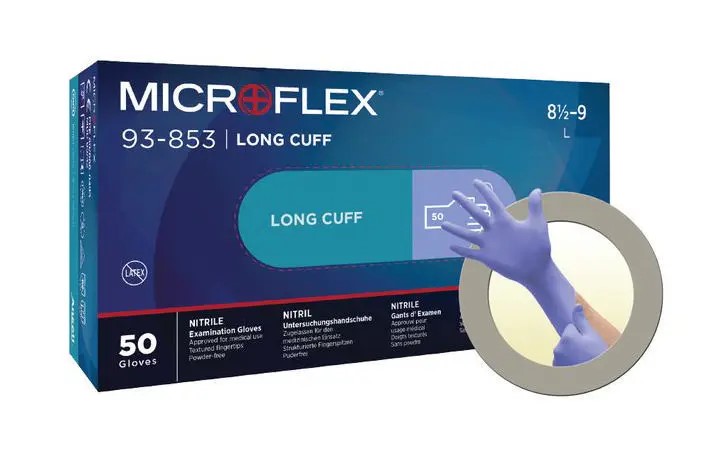 StarGuard / Microflex Protect+ Nitrile Gloves, Powder Free, Violet-Blue, Size S, Pk/ 10 x 50 gloves.