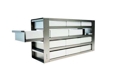 12 Place freezer Racks with pull out shelves (3 x 4), new superior quality