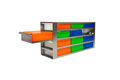 12 Place freezer Racks with pull out shelves (3 x 4),  for use with StarStore 100 storage boxes, new superior quality